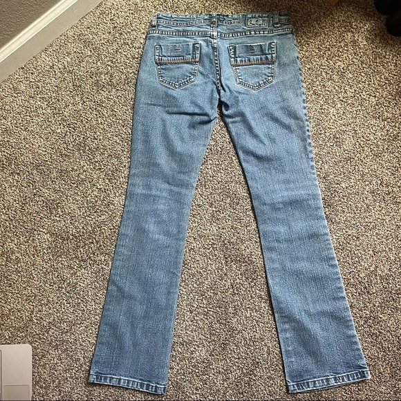 Billabong Y2K Light Wash Slim Straight Leg Low Rise Jeans Women's Size 1 - Picture 3 of 5